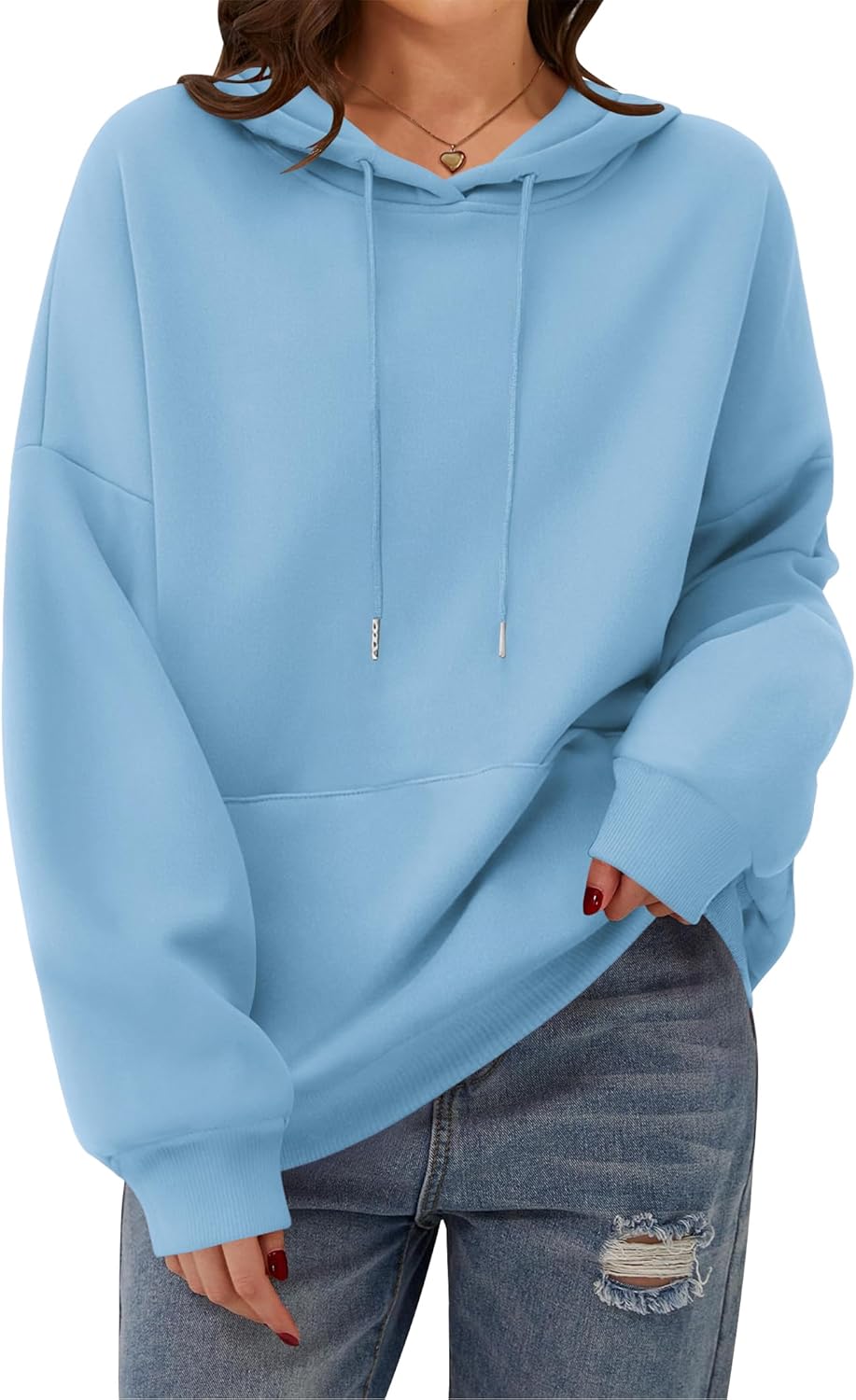 Zeagoo Womens Oversized Hoodies 2025 Fleece Sweatshirts Long Sleeve Pullover with Pocket Fall Winter Outfits Clothes - Image 5