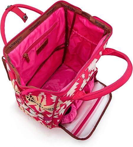 Miniatura 3 de Montana West Wrangler Callie - Mochila para pañales con correas para cochecito, patrón occidental, bolsa de viaje multifunción para bebé