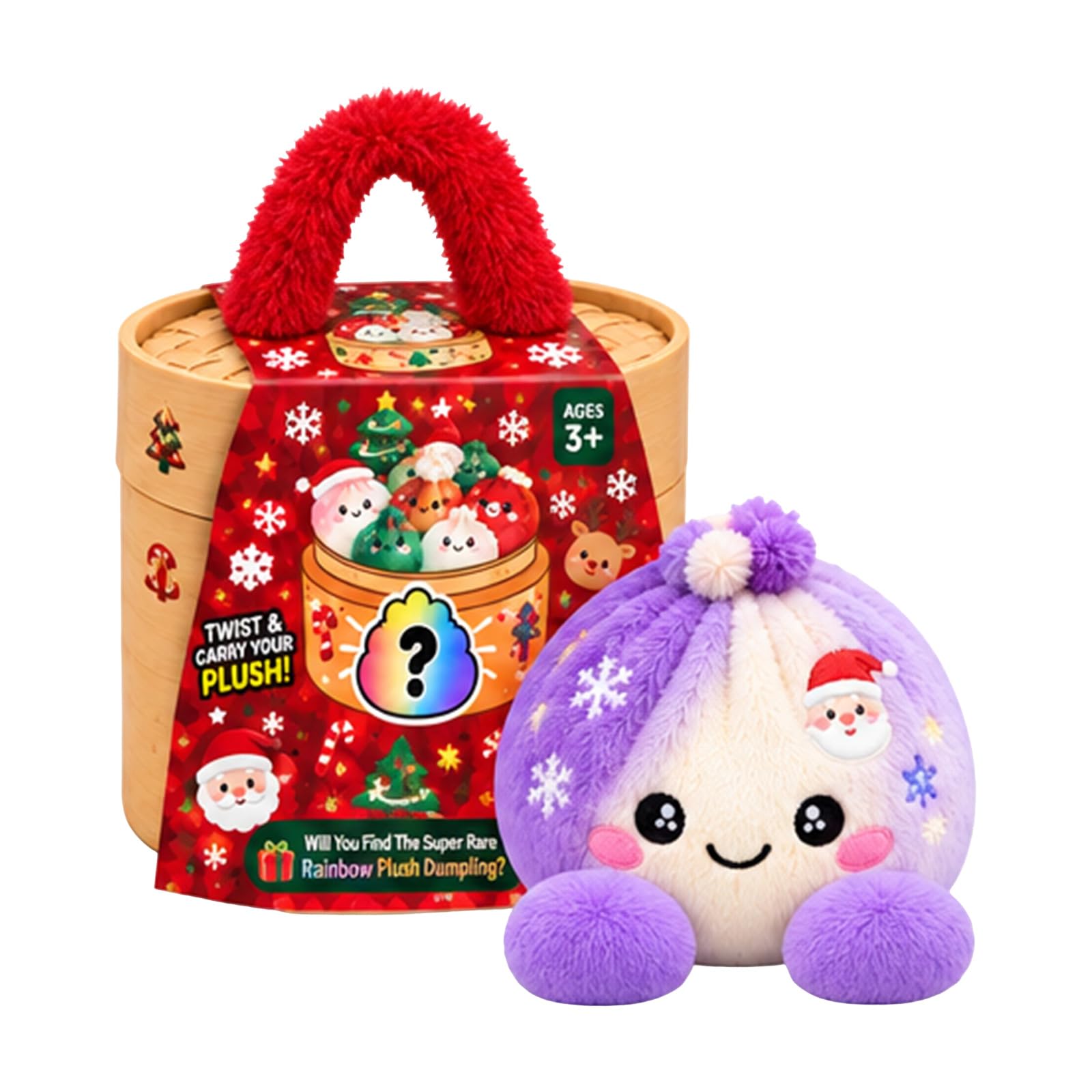Christmas Plush Dumpling Pillow, Mystery Dumpling Plush Doll in Box A21 G