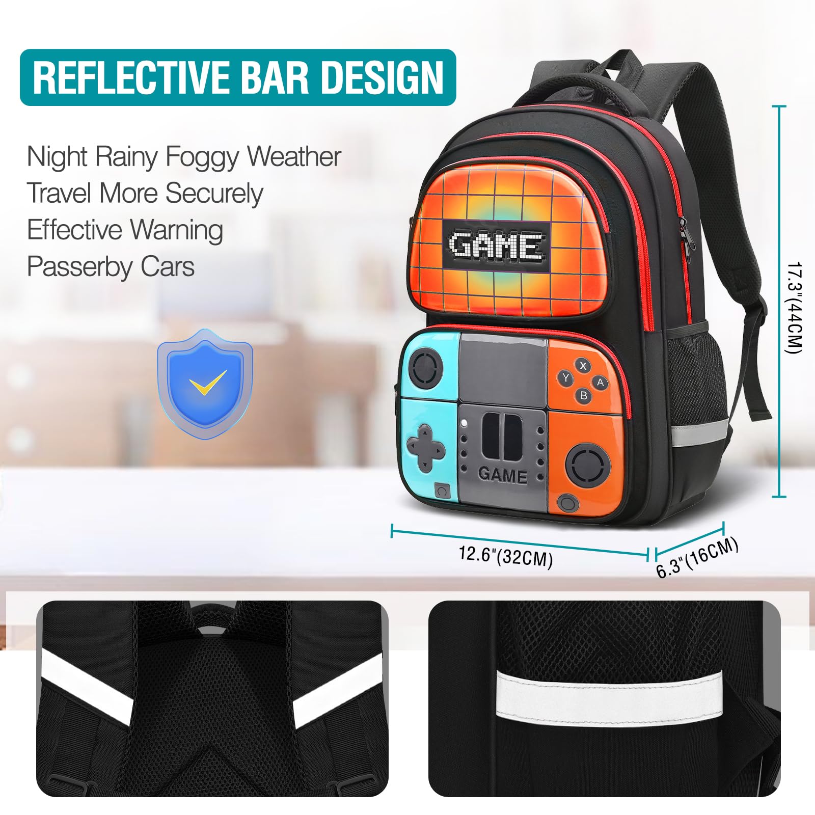 Tongtai Mochila escolar para niños, mochila de juego, bolsa de libros para estudiantes de secundaria, mochila escolar, mochila de trabajo para niños, adolescentes y hombres