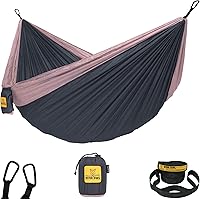 Vista 12 de Wise Owl Outfitters Hamaca de camping – Hamaca portátil de 500 libras con correas de árbol – viajes, mochileros, senderismo, equipo de campamento al