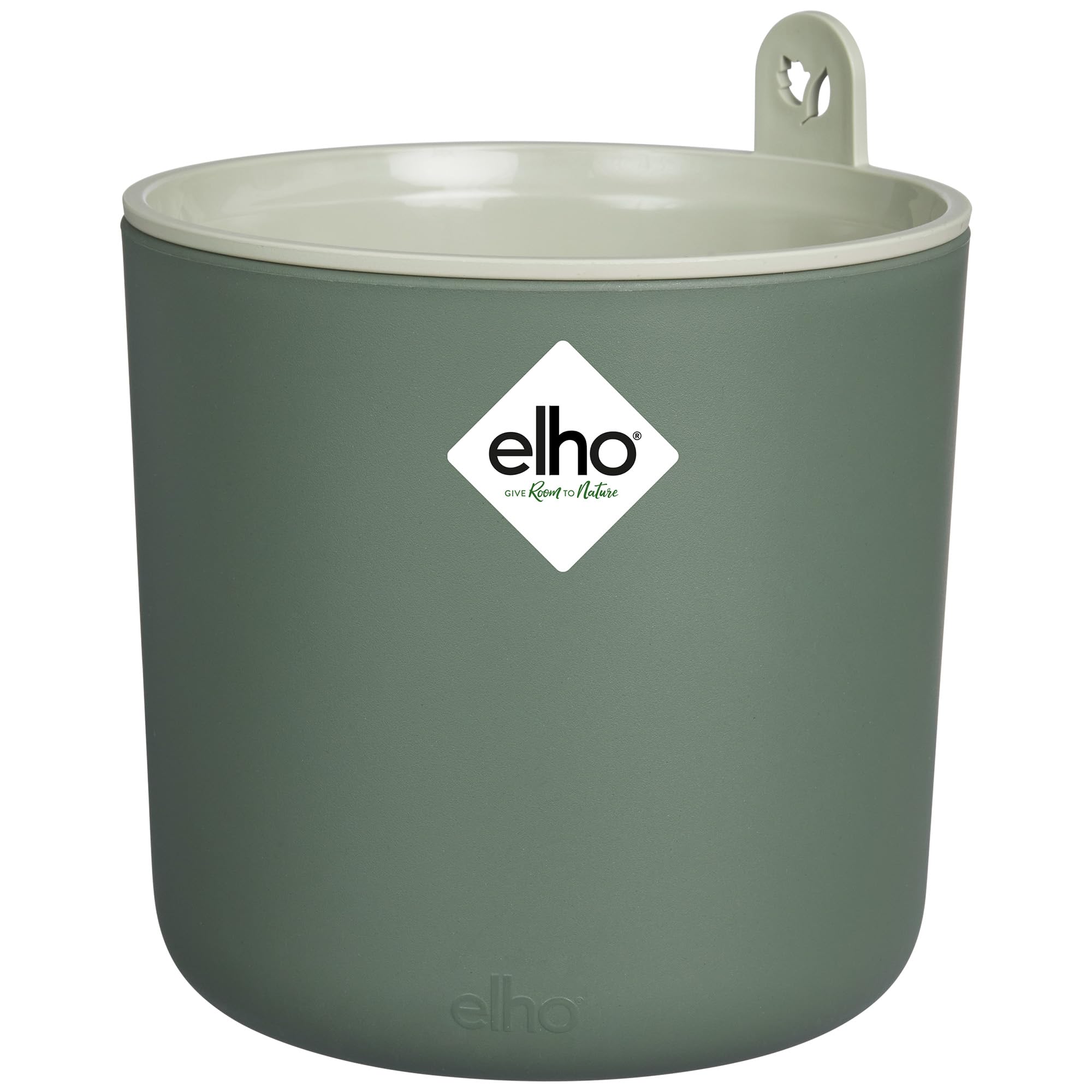 elho Happy Herbs 15 - Herb Planter with Water Reservoir - Flower Pot of 100% Recycled Plastic - Ø 24.5 x H 23.1 cm - Green/Leaf Green