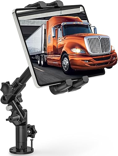 Miniatura 1 de Soporte para tablet para camión, soporte para iPad para automóvil, camión, vehículos, escritorio y pared, soporte de tablet de aluminio resistente