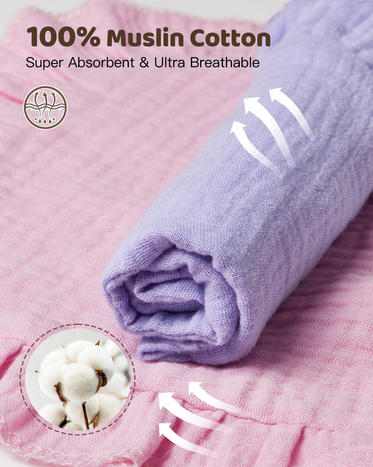 Lictin Bavaglini Neonato-Bavaglini Bambini,set di 4 bavaglini a bandana, 100% cotone, bavaglini morbidi per bambini, adatti per la dentizione dei bambini da 0 a 24 mesi