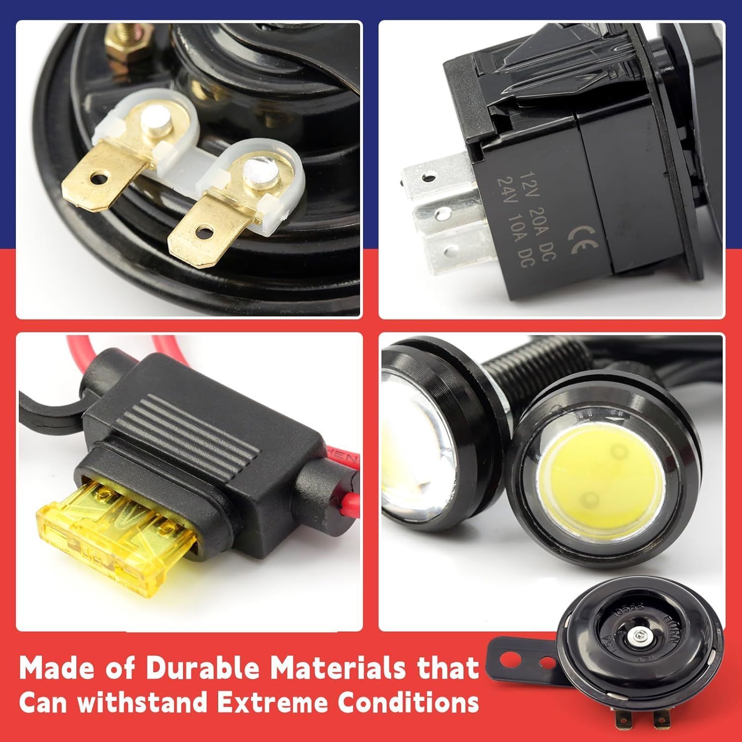 Universal UTV Turn Signal Legal LED Switch Kit F/ Polaris Ranger, General, RZR E - Foto 13