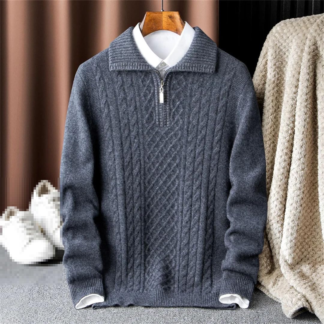 Vogrtcc Jersey De Punto De Cachemir con Cuello Redondo para Hombre
