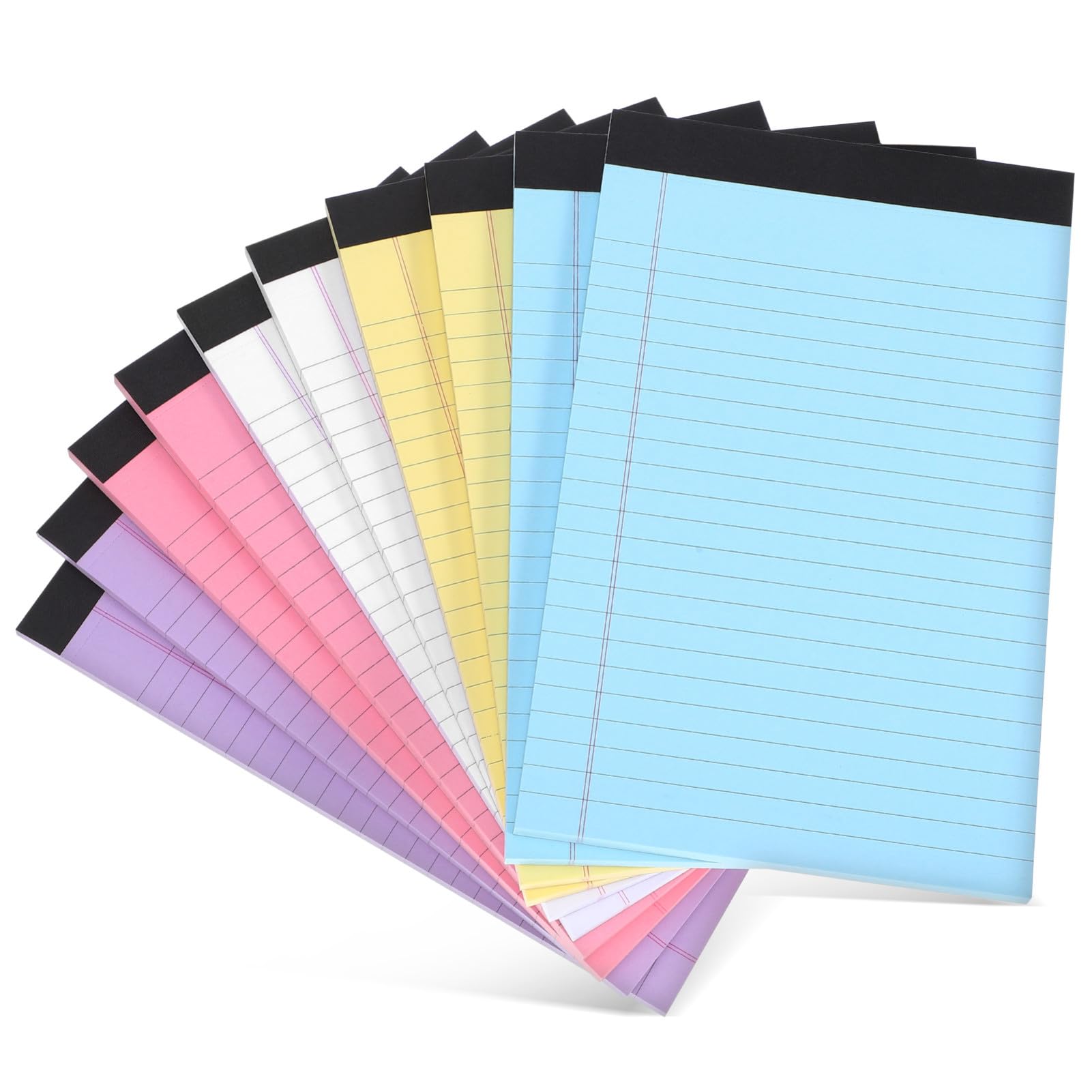 Confezione Da 10 Blocchi Note Colorati Taccuini Rigati per Scrittura e Appunti Carta Dotted Facile da Strappare Quaderni Versatili per Studio Ufficio e Creatività