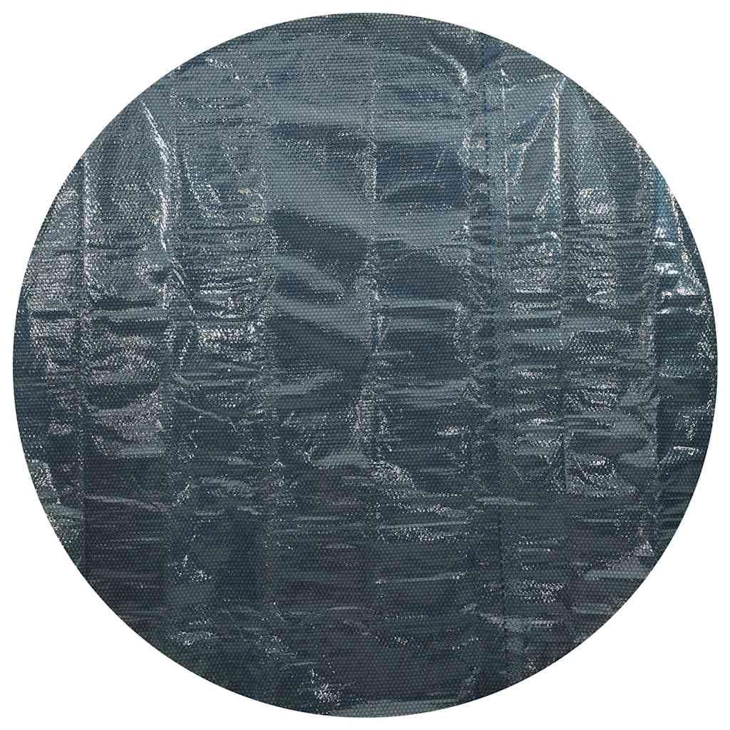 Tomostar Bâche Solaire de Piscine, Bâche à Bulle Couverture Film Solaire Piscine Ronde Flottant PE 488 cm Noir et Bleu