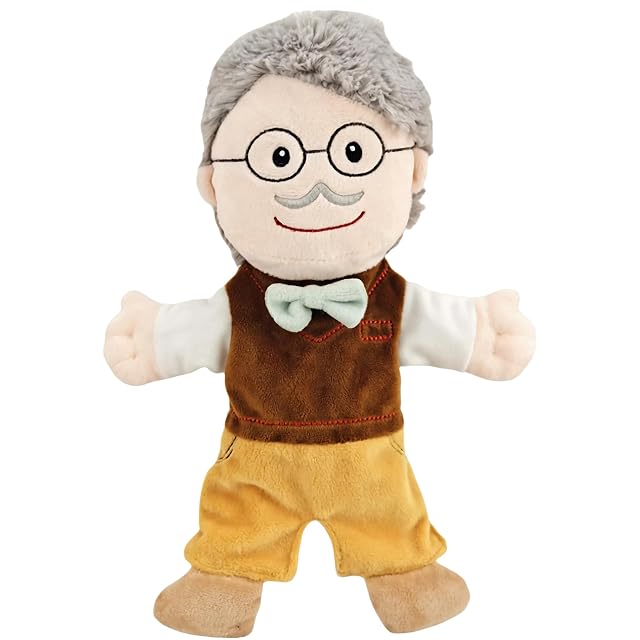 LOMTRATS Títeres de Mano Familiares para niños, Incluye Abuelo, Abuela, Papá, Mamá, Hija, Hijo, Contar Cuentos