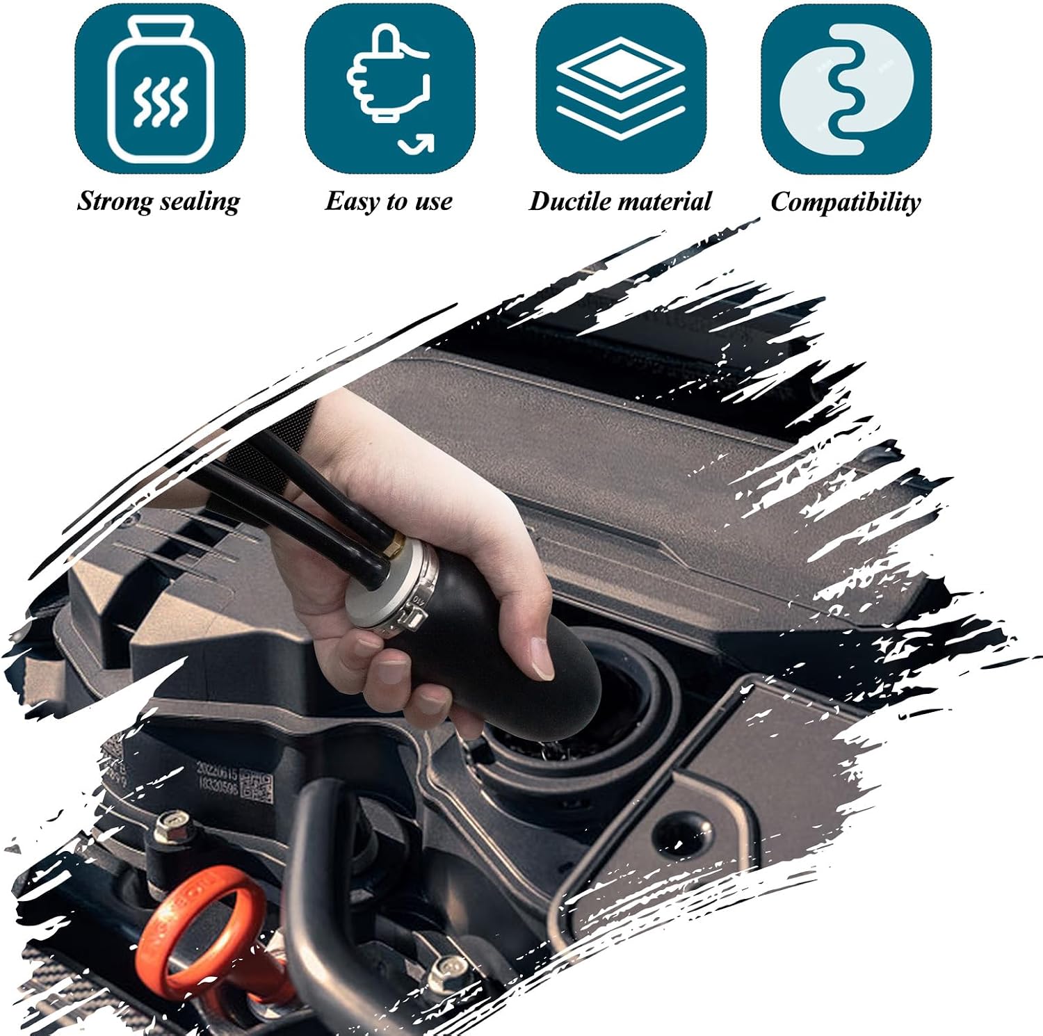 Solary Universal Easy Intake Adapter - Automotive Smoke Machine Intake Bladder/Inflatable Block Off Bladder for Fuel Leakage Detection/Detect Fuel Leaks with Ease