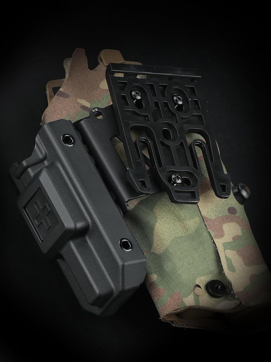 Tourniquet Holder with Holster Adapter Mount, TQ Pouch Kit for Duty Belt,Police Gear Accessories for 3-Hole Right Hand Holster