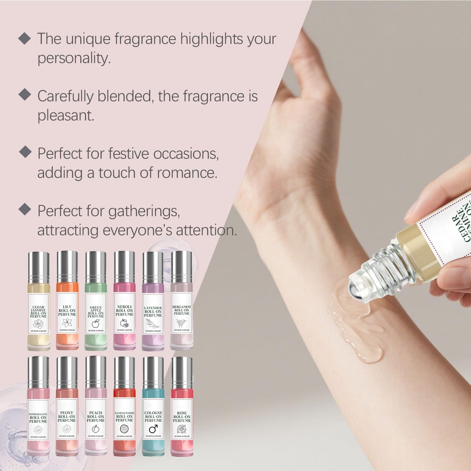 Profumi Di Natale | 12 Pezzi Di Fragranza Elegante | Profumi Di Lunga Durata | Per Donne, Moglie, Fidanzate Che Viaggiano Ogni giorno, Incontri, Feste Notturne, Affari, Attività Sociali, Inf