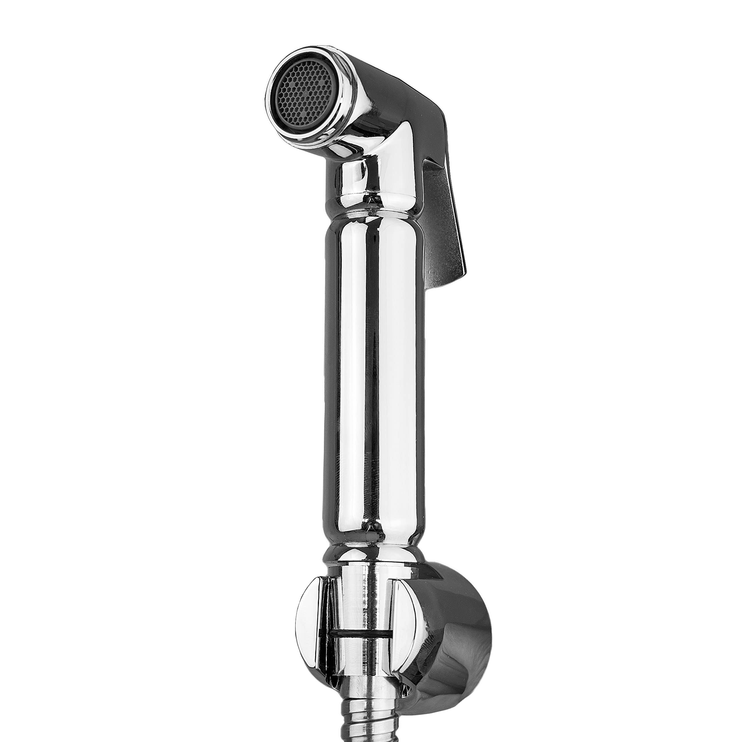 Xcel Home Handheld Douche Sprayer Chrome | Muslim Shattaf Silver Shower Head for Toilet Bathroom | Wall Mounted Bidet Showerhead for Hygiene, Pet Wash | 1.5m Shower Hose & Holder Included
