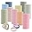 100PCS Elastic Hair Accessories - Seamless Cotton Hair Bands, Soft Ponytail Holders for Thick/Thin Hair, No Damage Morandi Color Elastics for Women and Girls