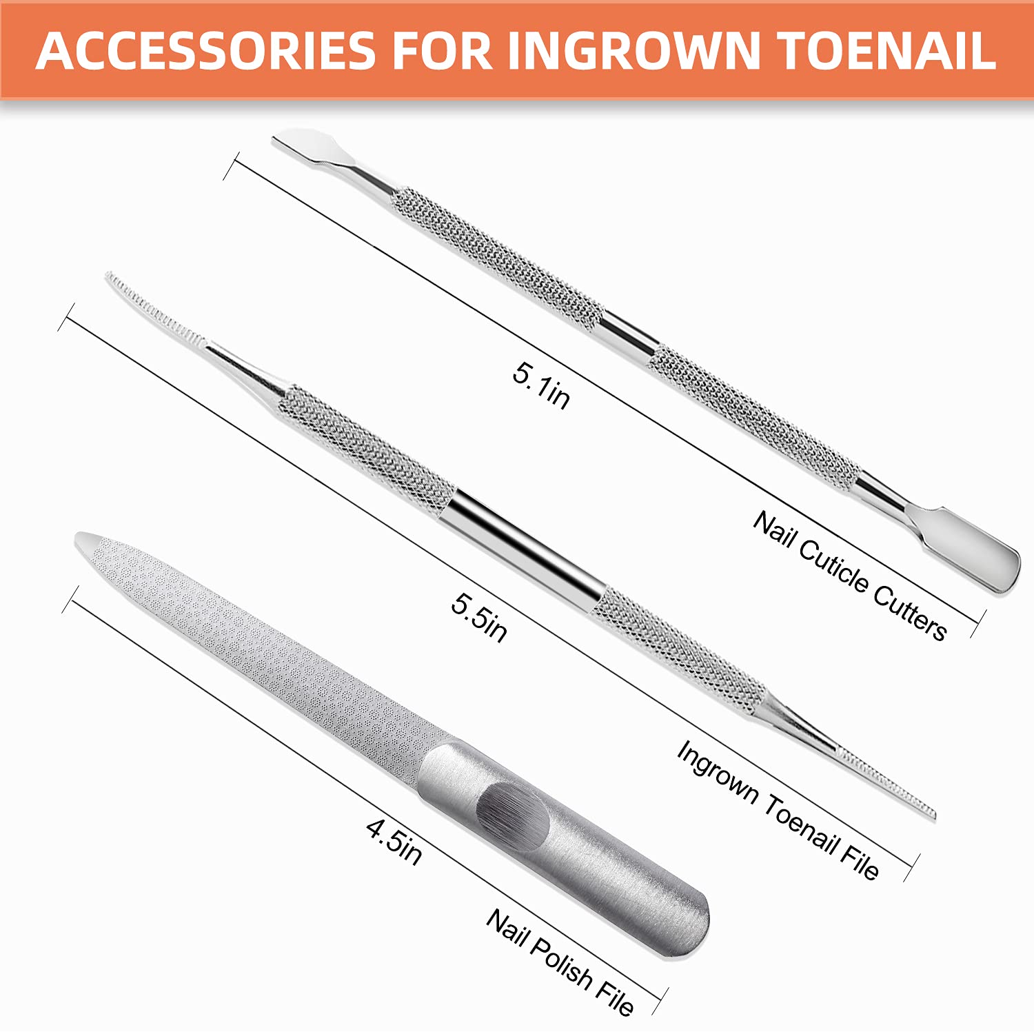 Ingrown Toenail Tool, Toenail Clippers for Ingrown Treatment and Thick Nails, Nail Clippers Set with Stainless Steel Curved Blades and Leather Storage : Beauty & Personal Care