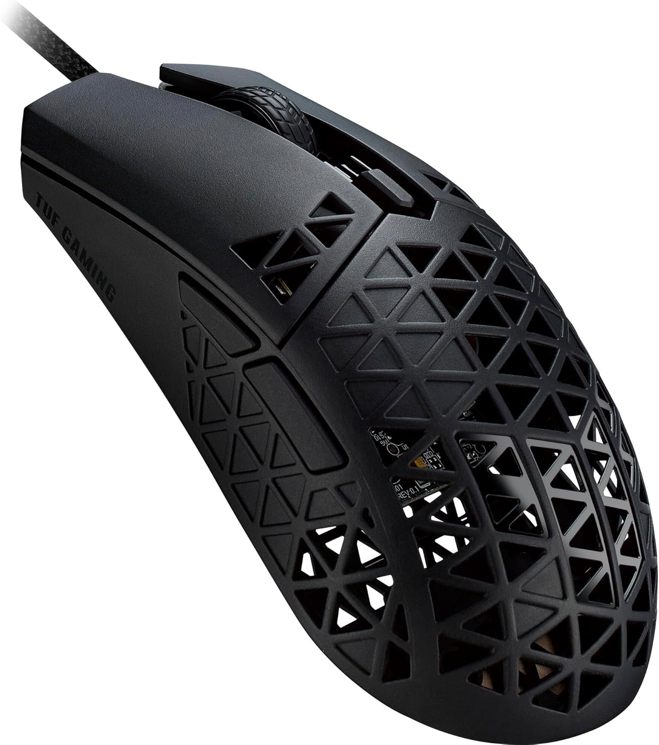 ASUS TUF M4 Air Wired Gaming Mouse - P307, Durable and Ultralight Air Shell Design, 16,000 dpi Optical Sensor, Six Tactile programmable Buttons, IPX6 Water Resistance, Black Color