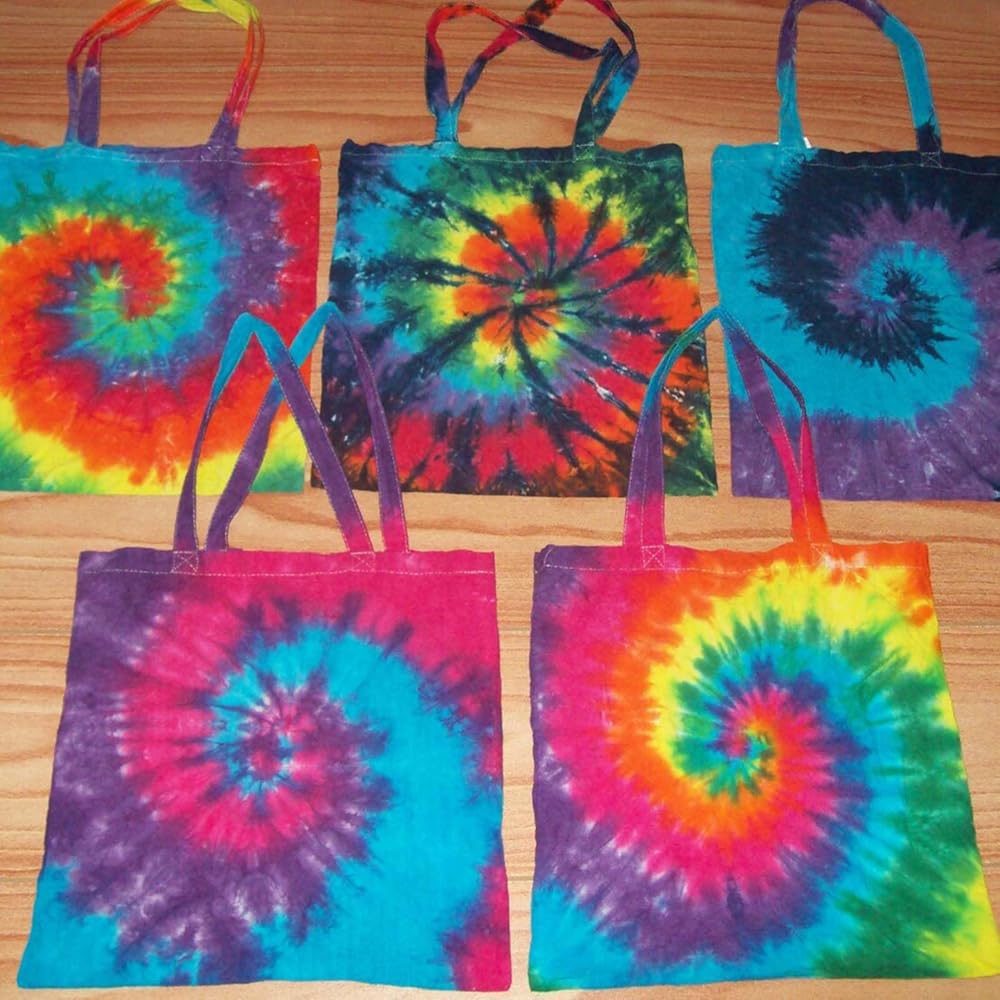 Vodolo White Bags for Tie Dye(4 PCS),Tie Dye Kits for Adults