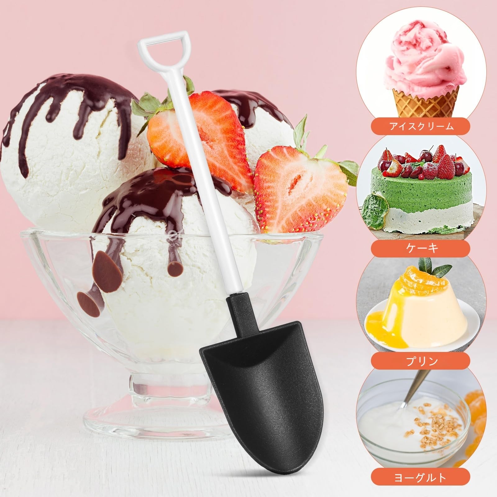 Amazon.co.jp: NUOLUX スコップスプーン 使い捨て デザートスプーン