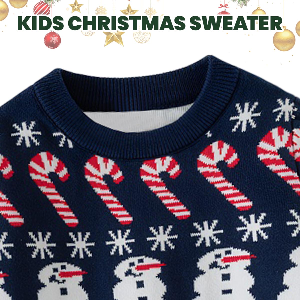 JiAmy Bébé Noël Pull Sweat-shirt Tricoté Hiver Chandail Manche Longue Cerf Tenues 1-6 Ans