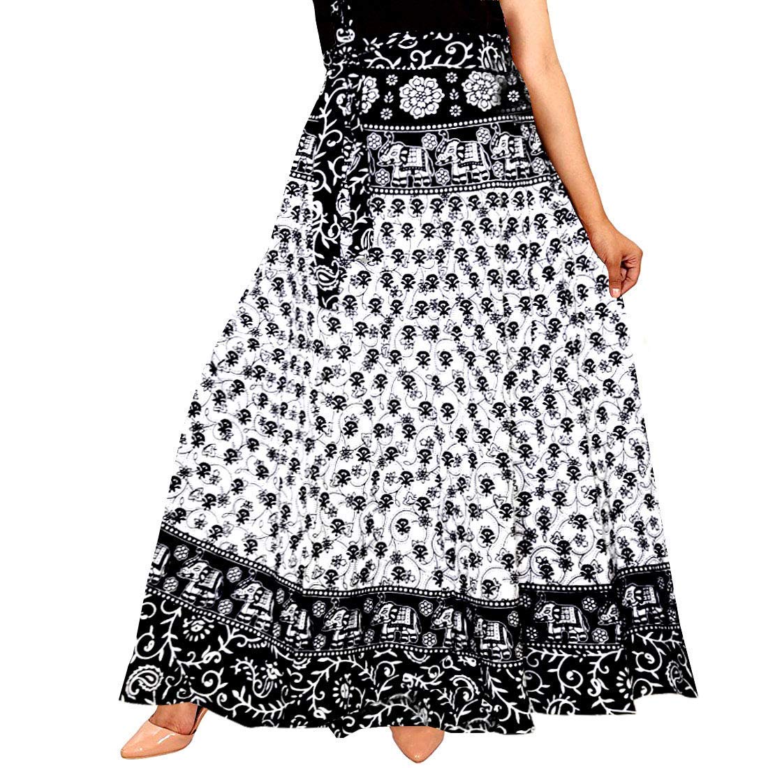 rangun Women's Regular Printed Cotton Long Skirt-picture-29