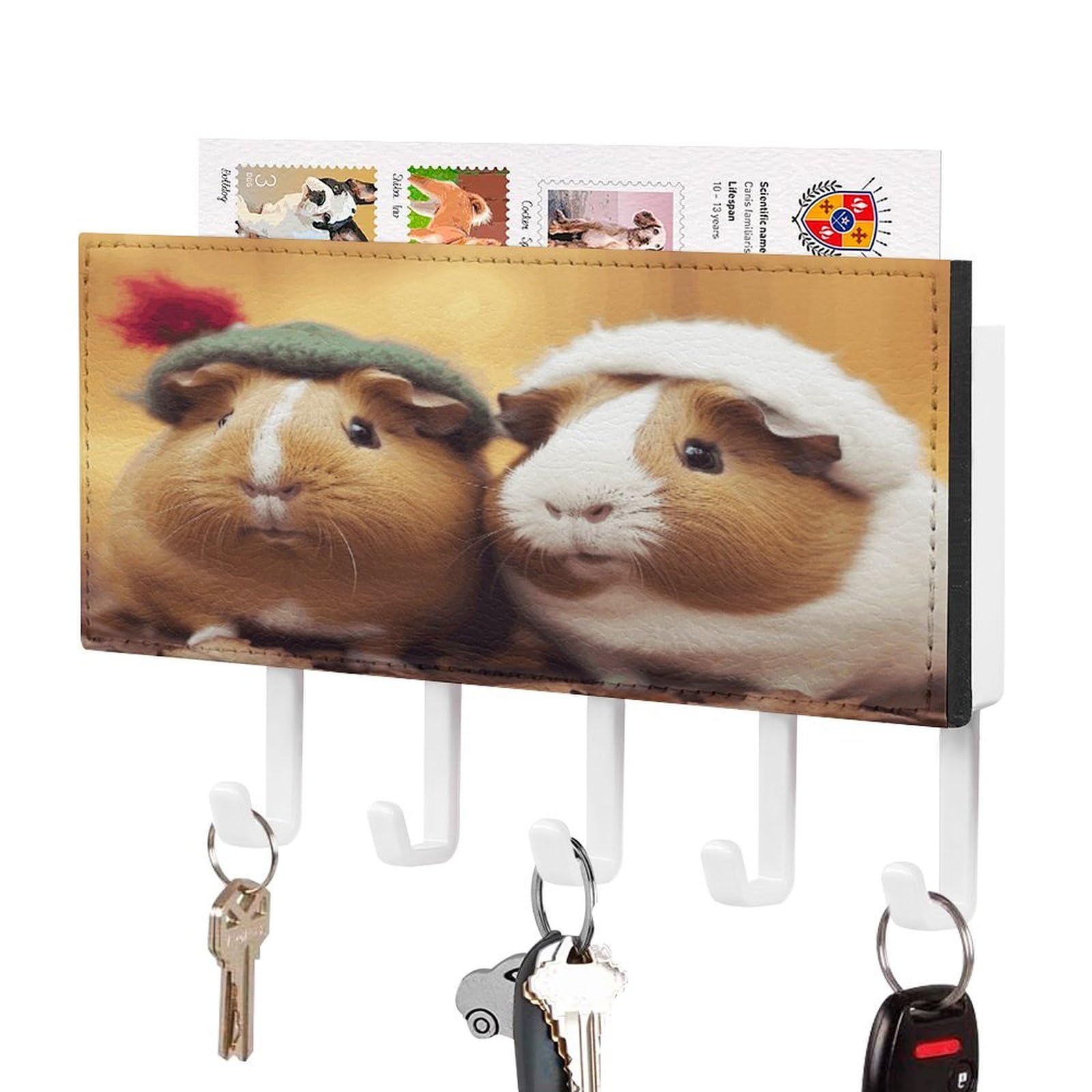 Porte-clés, Coloré Imprimé Cochon Mignon, Support Mural, Porte-clés Mural, Porte-clés, Organiseur De Courrier