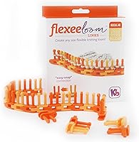 Vista 10 de Authentic Knitting Board Flexee Loom Links Skinny, calibre pequeño, para hilo fino, 48 eslabones, 96 clavijas