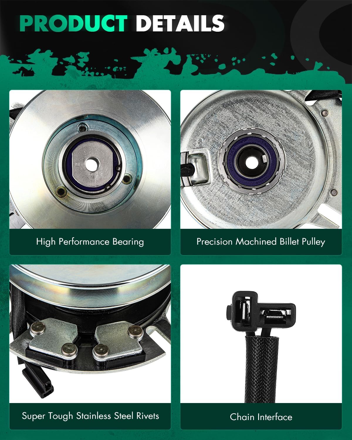 SCITOO PTO Clutch Fit for CUB Cadet LT1042 LT1045 LT1046 LT1050 SLT1550 Electric Lawn Mower