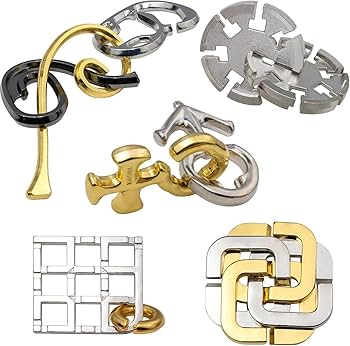 Amazon | 5枚知恵おもちゃ知恵の輪 難易度6~2 リングパズル 知恵玩具 Amazon | 5枚知恵おもちゃ知恵の輪 難易度6~2 リングパズル 知恵玩具