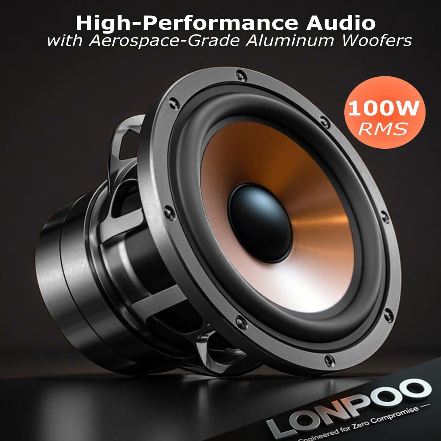 LONPOO Usb Bookshelf Speaker 100W HiFi Stereofoniche - Dettaglio