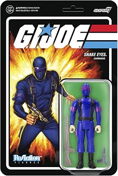 Super7 G.I. Joe Snake Eyes - 3.75" G.I. Joe Action Figure with Accessory Classic Cartoon Collectibles and Retro Toys