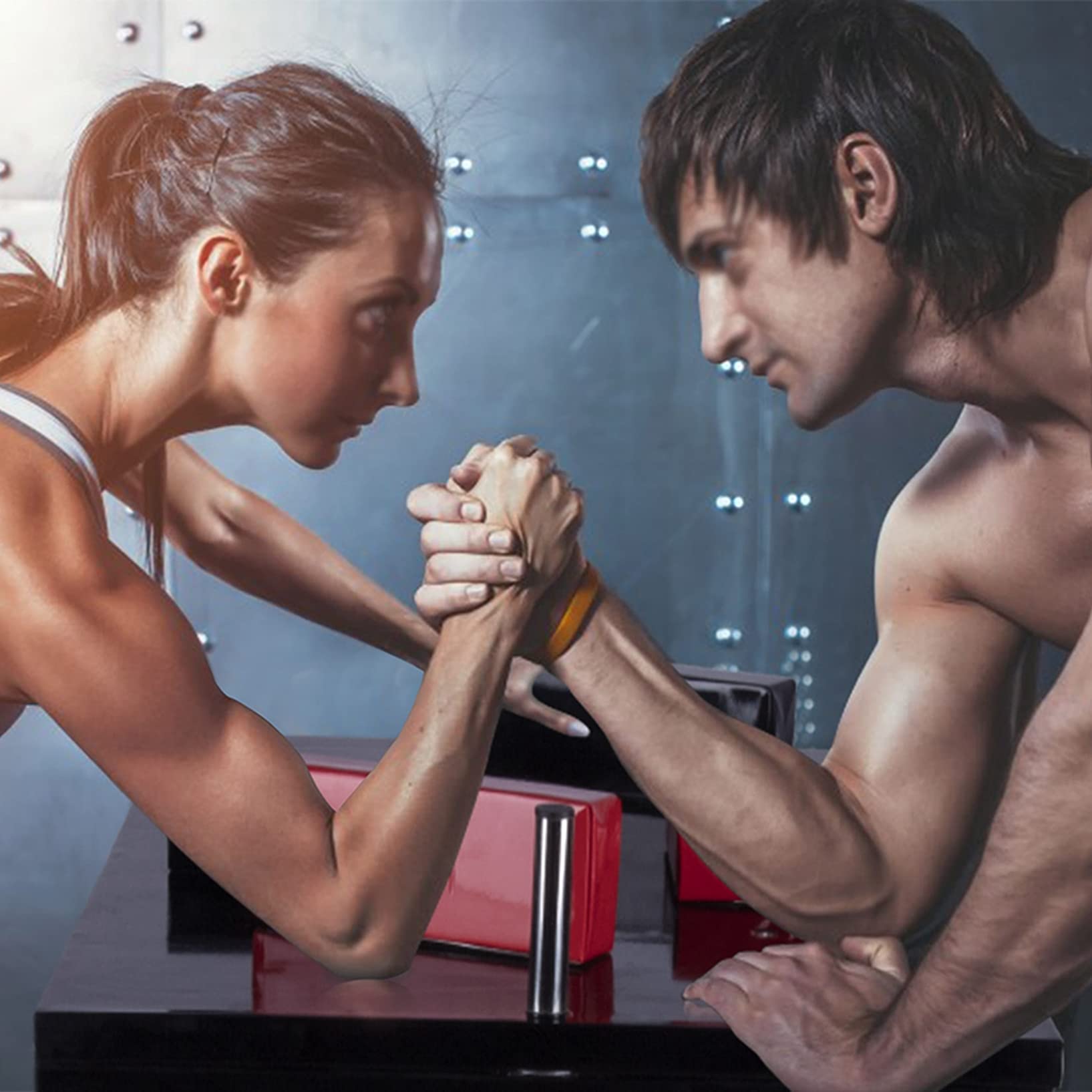 Equipo De Mesa De Lucha De Brazo Estándar, Adecuado para El Hogar O La Oficina De Entretenimiento Y Equipos De Fitness,Rojo
