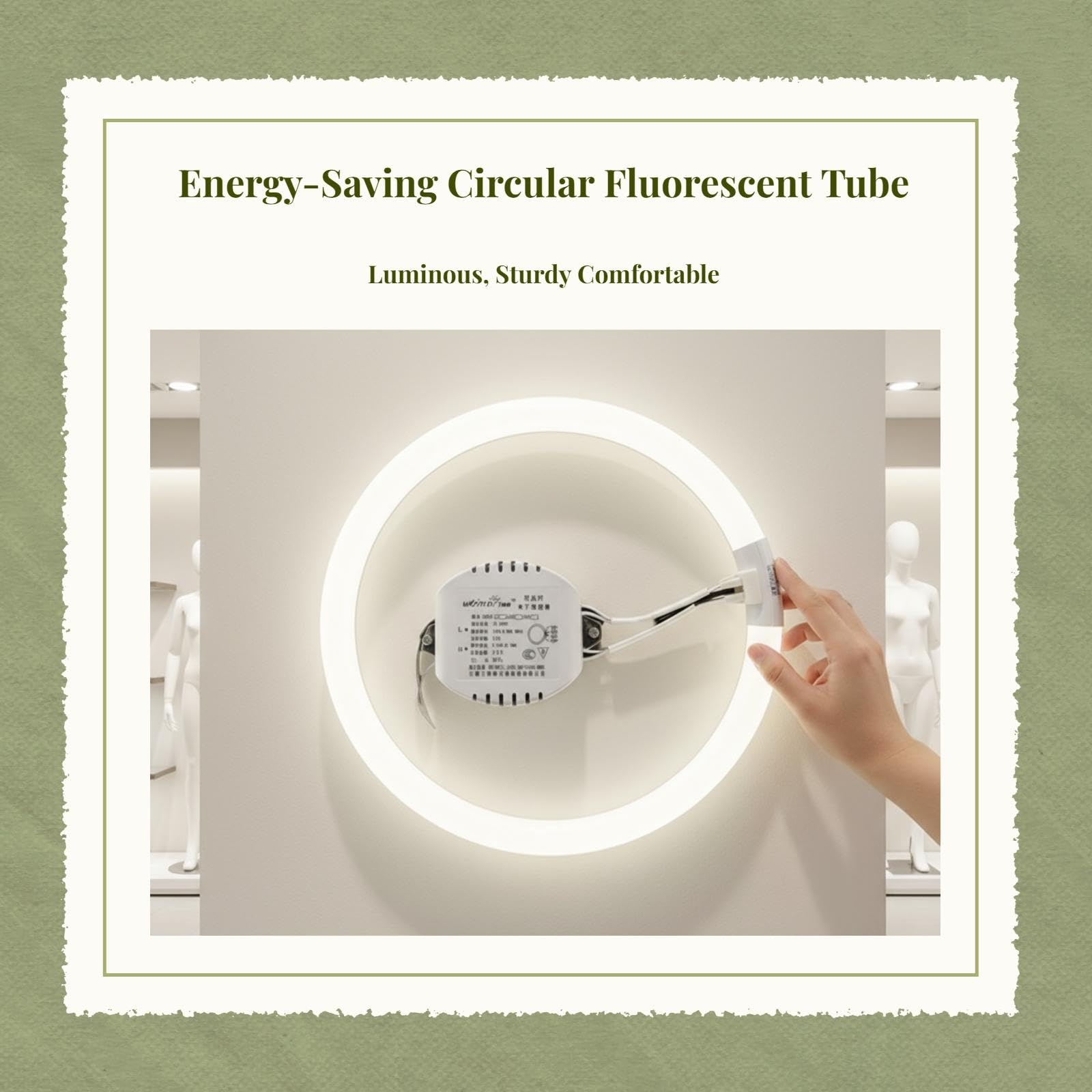 Circular Fluorescent Bulb, T5/T6Plus, 22W/32W/40W/55W, 4-Pin, Energy Saving, Ceiling Light Replacement, neutral light White T6-22W|Sofas, Loveseats & Chaises|Home & Garden-image-28