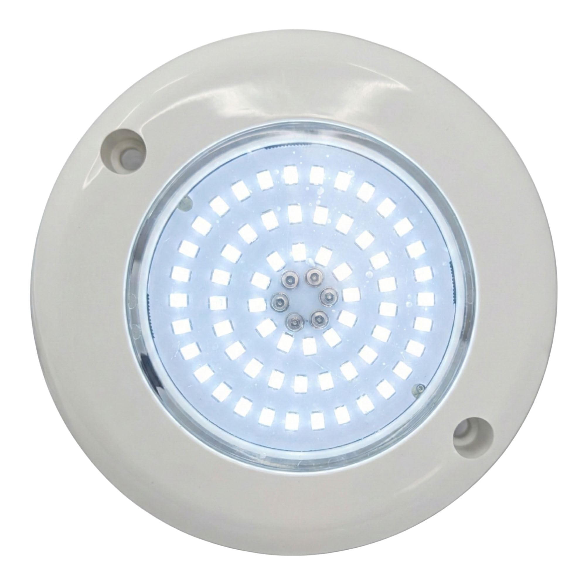SWIMHOME Warmpool Foco LED Mini de Superficie para Piscina y Escalera, Blanco Frío 6000K, 6W, Resina Epoxy, Ø11cm
