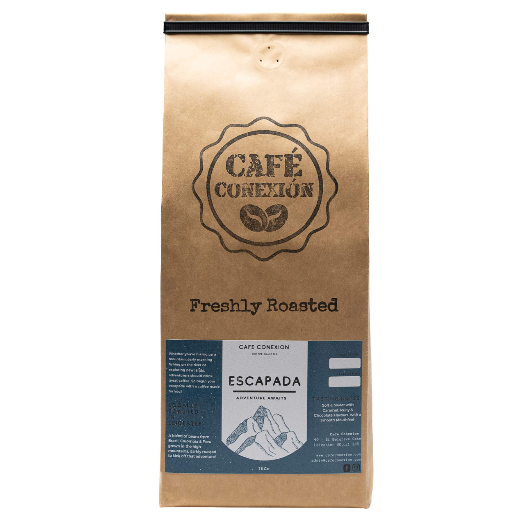 6 x 1 kg torby hurtowe ziarna kawy | kawiarnia konexion palniki do kawy | 100% arabica (ESCAPADA)