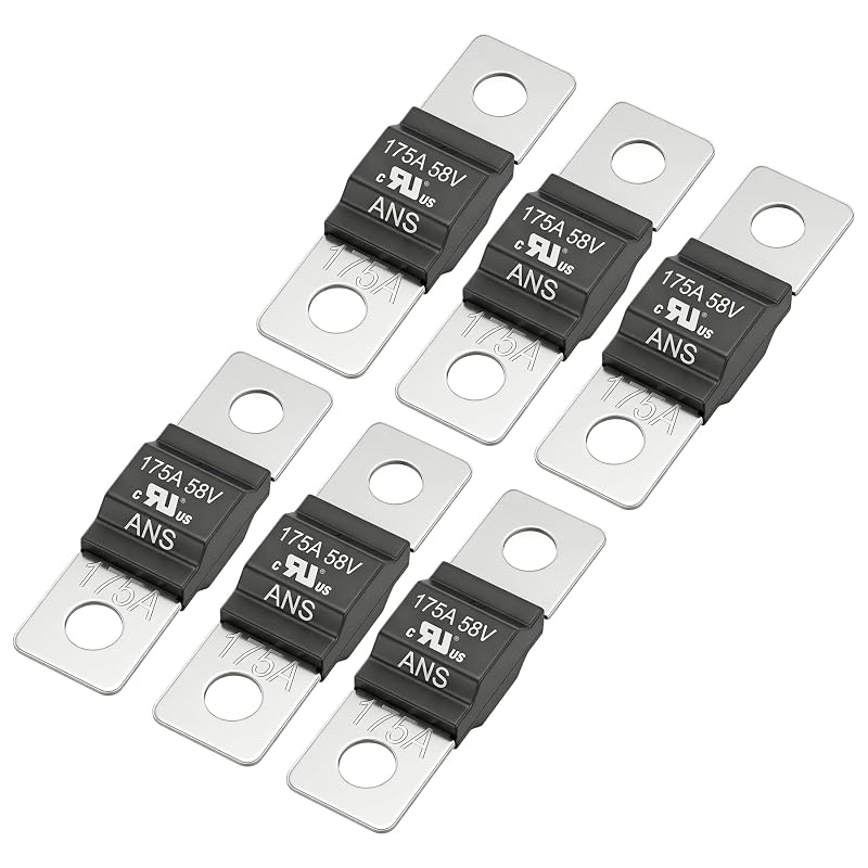 Fusível MIDI AMI Weasch 175 A 58 V DC com fixação por parafuso – Pacote com 6