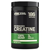 Optimum Nutrition Creatina Monoidrata Micronizzata in Polvere, Creatina Pura al 100% – Integratore per Migliorare Forza e Performance Muscolare, Pre e Post Workout, Senza Aroma, 634 g (186 Porzioni)