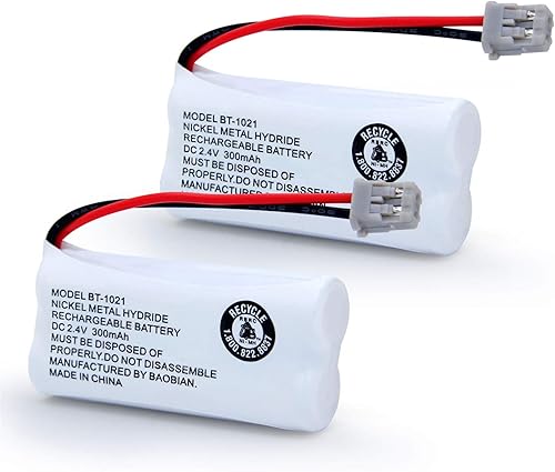 BT-1021 BBTG0798001 Reemplazo de batería recargable compatible con teléfonos inalámbricos Uniden modelo BT1021 BT-1008 BT-1016 2.4V Ni-MH 2 unidades