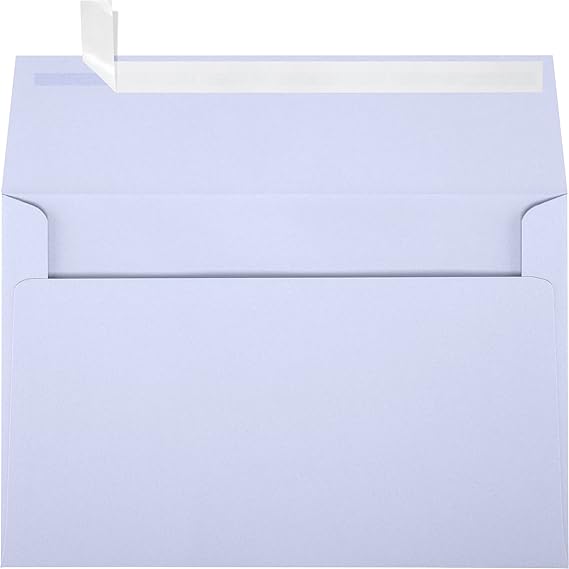 LUXPaper A9 Invitation Envelopes - 5.75x8.75 Inch Bright White 24lb Text Weight - 50 Count