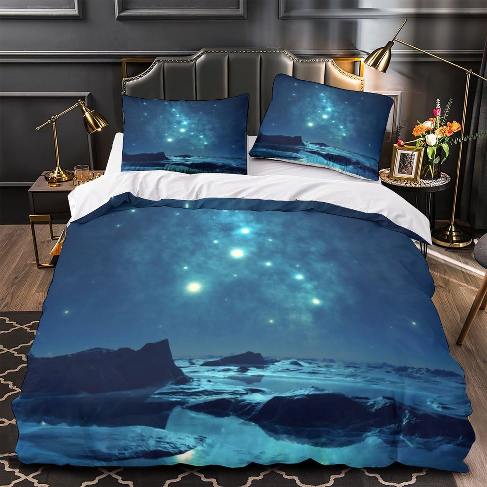 Parure de lit écureuil 3D housse de couette microfibre hypoallergique 260x220