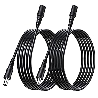 Vista 11 de Paquete de 2 cables de extensión de cobre puro de CC de 3 pies/3.3 ft, universal de 0.217 in x 0.083 in, enchufe hembra a macho, cable de 12 V