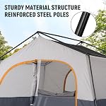 HIKERGARDEN 8 Tente de camping pour personne - Tente de la cabine familiale portable pour le camp, Tente du camp en tissu coupe-vent en plein air pour la randonnée, Sac à dos, Voyage