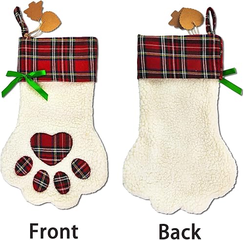 Miniatura 4 de Medias de Navidad personalizadas para perros, de 18 pulgadas, grandes, con nombre 3D, muñeco de nieve, Papá Noel, ciervo, calcetín de Navidad