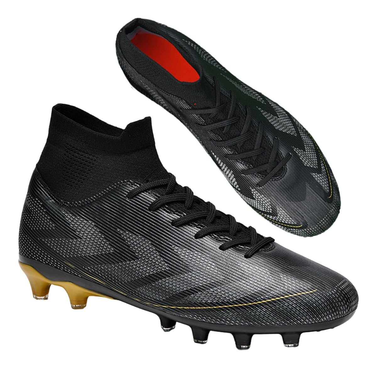 HESBITEUL Soccer Cleats Firm Ground: Unisex FG Football Shoe