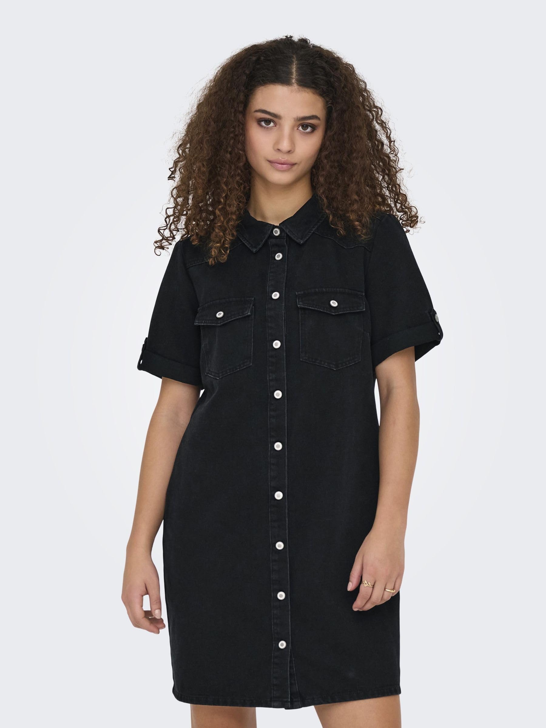 ONLY Onllisa S/S Dnm Dress Gua Onllisa S/S Dnm Dress Gua Mujer (Pack de 1)