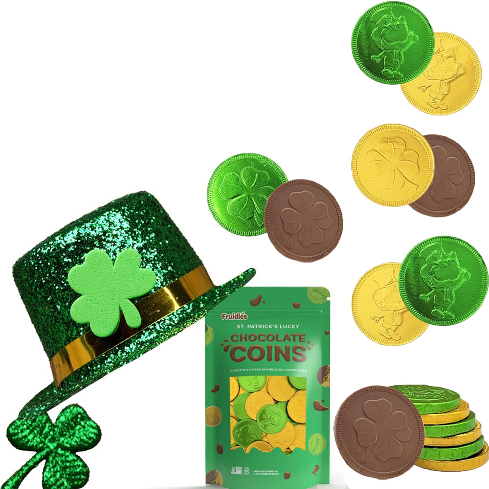 Snapklik.com : St. Patricks Day 100-Pack Coins Gold And Green ...
