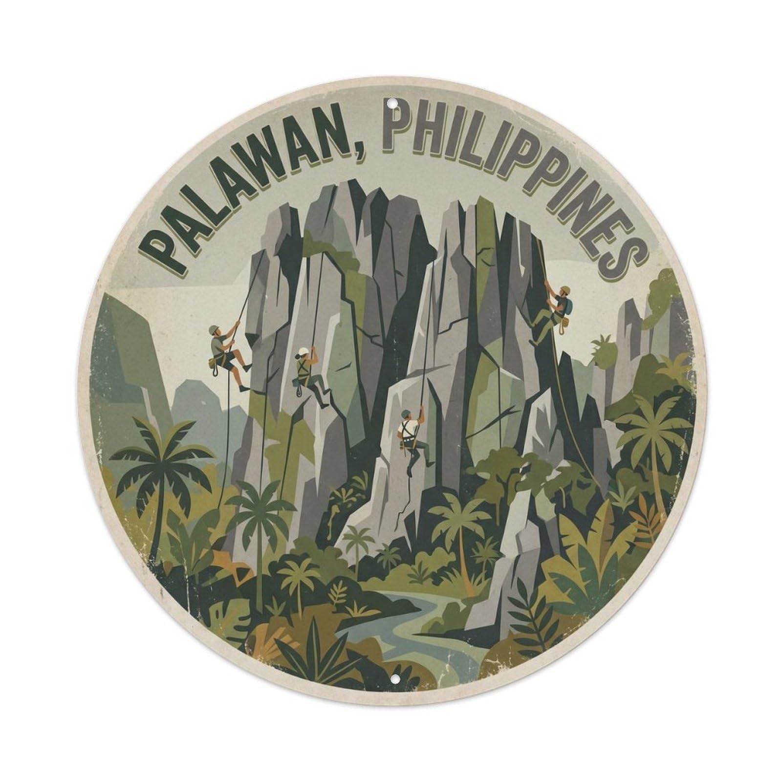 Ugong Rock Palawan Travel El Nido Island Lagoon Metal Tin Sign