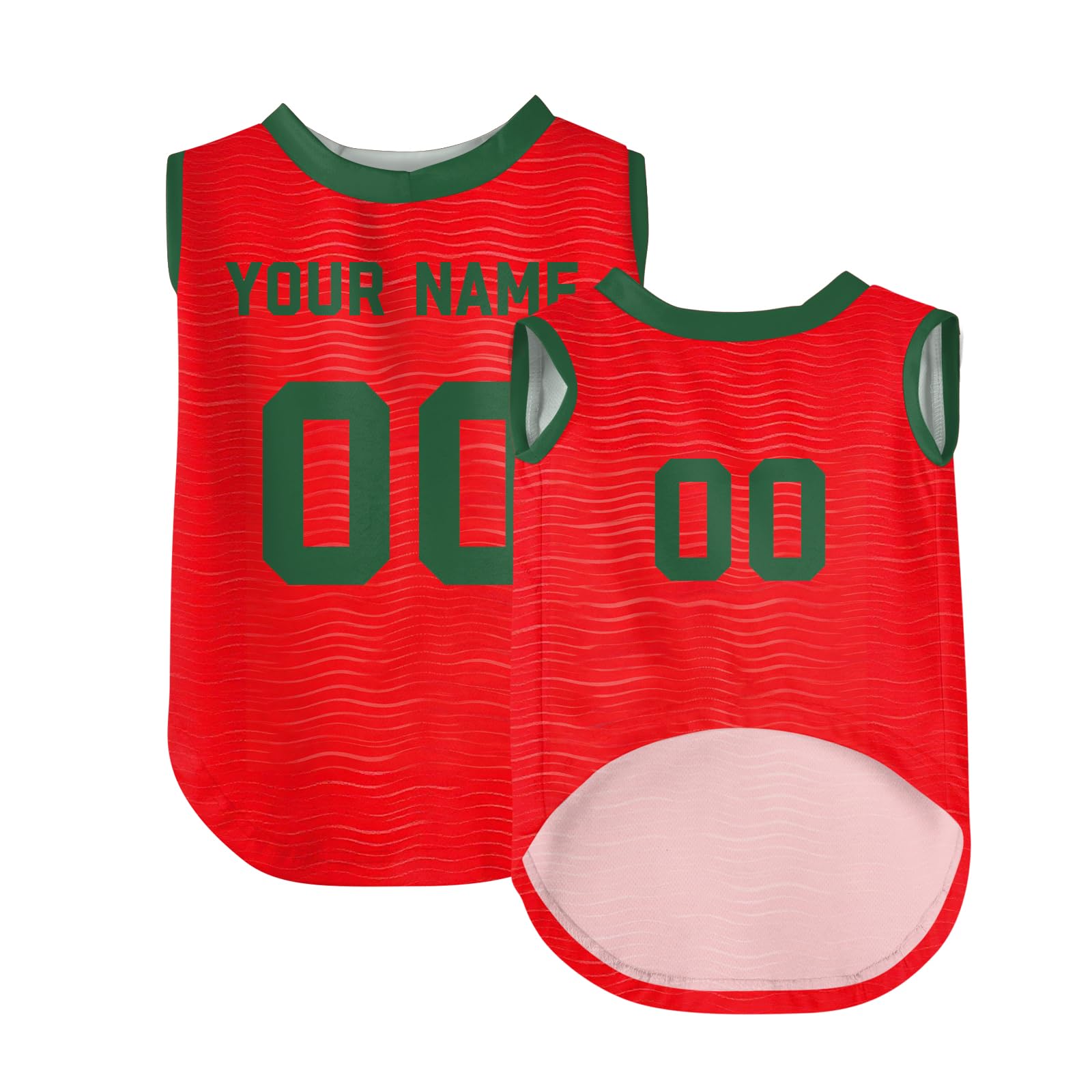 Personalised Dog T-Shirt, Custom Dog Clothes with Name Number & Logo Print, Breathable Quick Dry Sleeveless Football Jersey for Small Medium Large Dogs & Cats, XS-5XL, Ideal Pet Gift for Football Fans