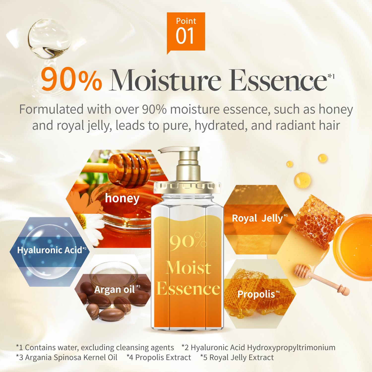 [Genuine Product] &honey Melty Moist Repair Shampoo & Conditioner Set 440mL+450g/14.87.fl.Oz+15.69Oz Sulfate-Free Moisturizing Hair Care Tame Frizz Waves - 5