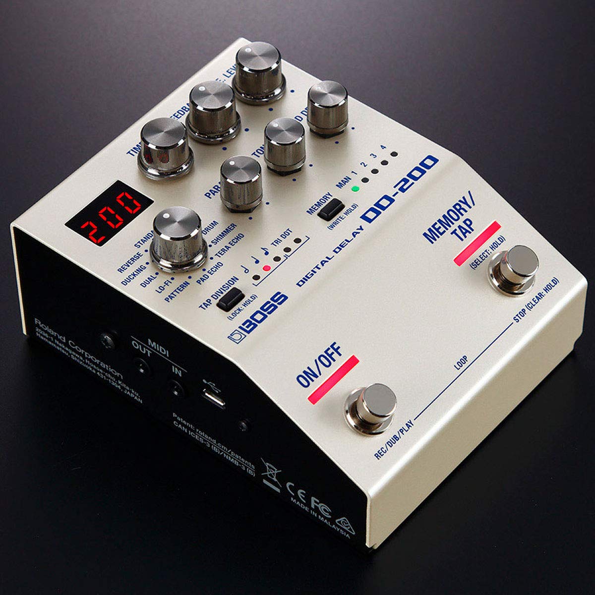 Boss DD-200 Digital Delay + BMIDI-1-35 TRS-MIDI cavo patch keepdrum