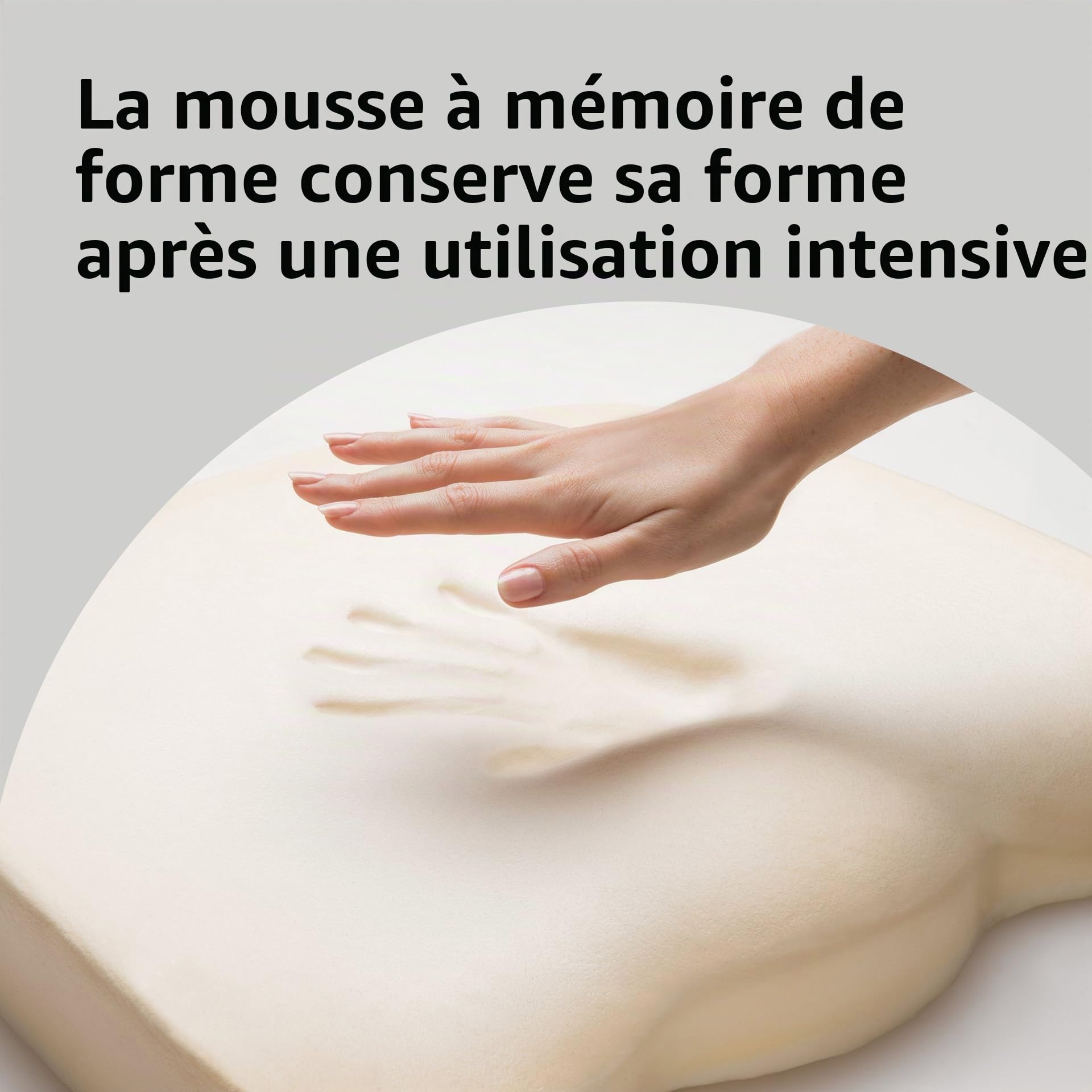 Kensington Coussin Ergonomique à Mémoire de Forme, Noir - Soutien du bas du dos, Meilleure Posture, Idéal en cas de Sciatique, Base Anti-Dérapante (K55805WW)